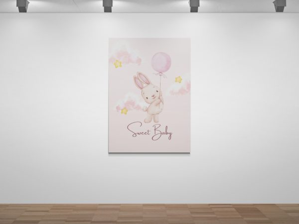 Картина на полотні Зайчик з Повітряною Кулькою