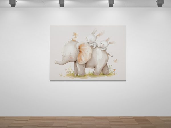 Картина на полотні Слоник з Зайчиками