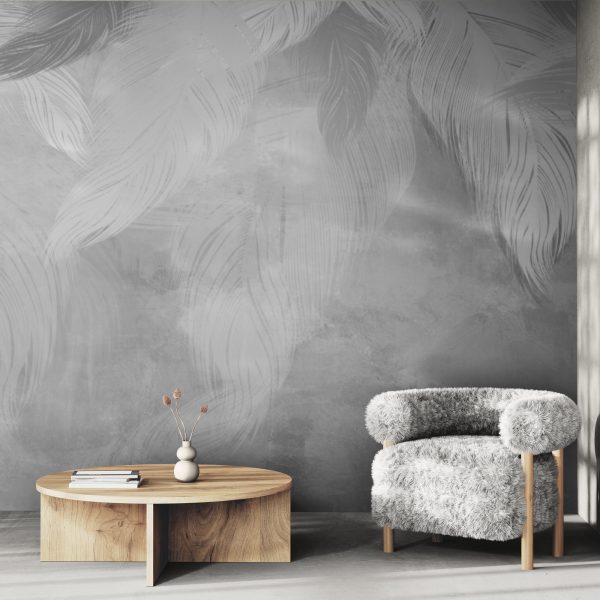 Фотошпалери Елегантне сіре пір'я