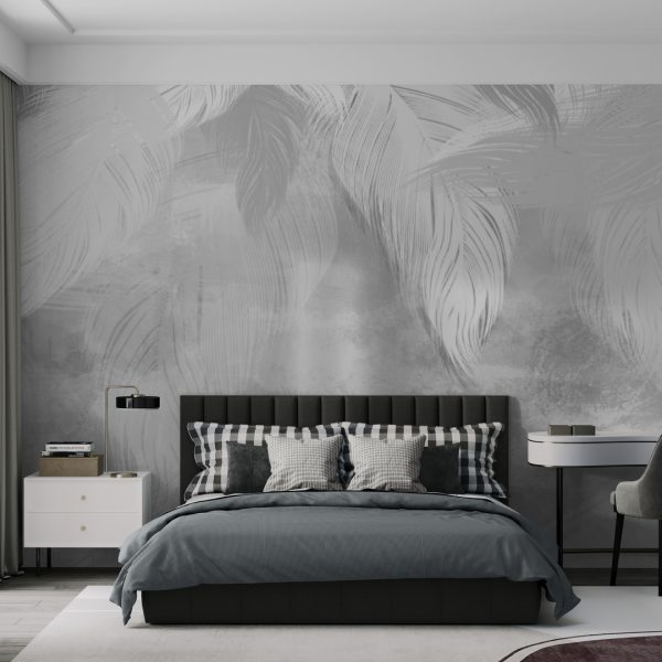 Фотошпалери Елегантне сіре пір'я