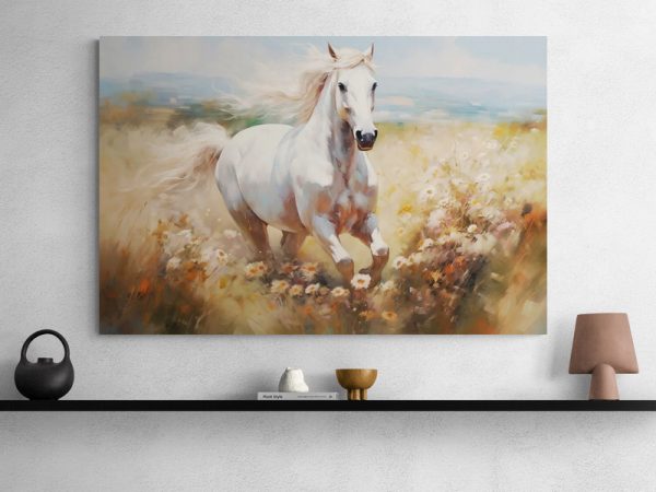 Картина на полотні  Кінь в Квітучому Полі