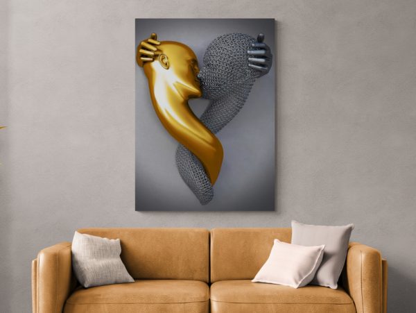 Картина на полотні Металевий цілунок