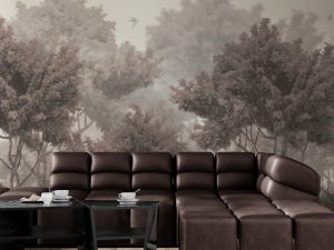 Фотошпалери Лісовий Пейзаж Коричневий