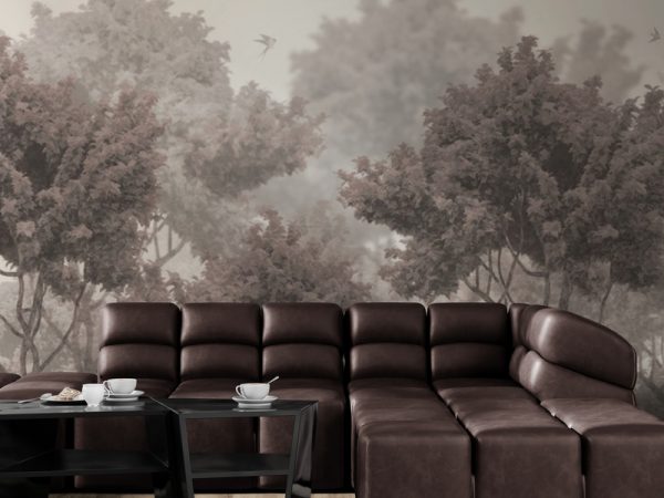 Фотошпалери Лісовий Пейзаж Коричневий