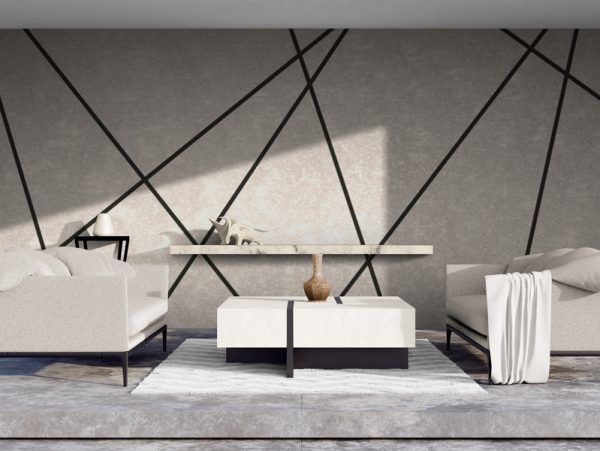 Фотошпалери Абстракція на Сірому Фоні з Імітацією Штукатурки