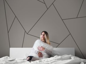 Фотошпалери Сіра Абстракція з Лініями