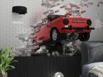 3D Фотошпалери Ретро-автомобіль в Цегляній Стіні