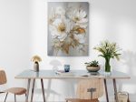 Картина на полотні Білі квіти в Золоті