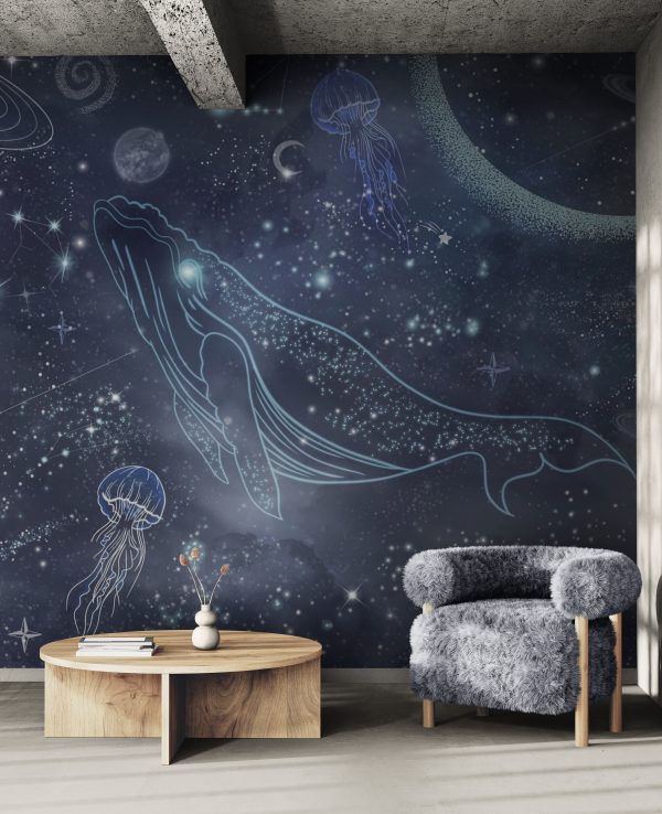 Фотошпалери Сузір'я синій Кит