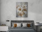 Картина на полотні Білі квіти в Золоті