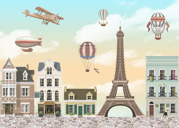 Фотошпалери в дитячу Місто романтики