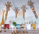 Фотошпалери в дитячу Модні Жирафи