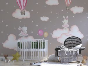 Фотошпалери в дитячу Зайчики балерини