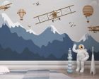 Фотошпалери в дитячу Літаки над синіми горами